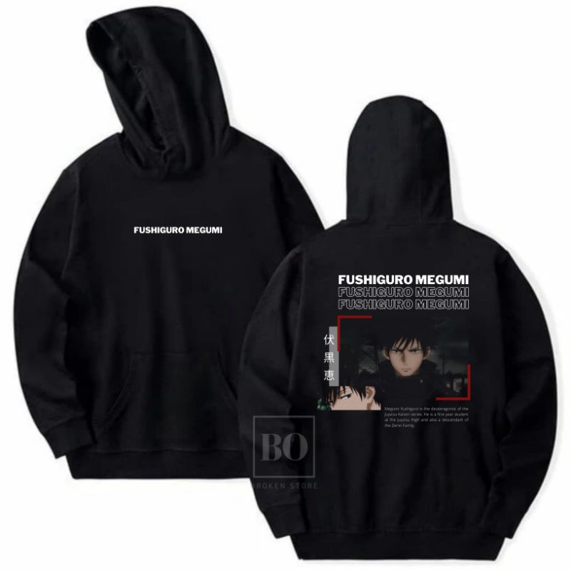 Jaket sweater hoodie  jujutsu kaisen Megumi | Megumi Fushiguro | Hoodie| Sweater Hoodie pria wanita 