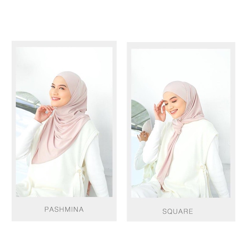 Bella Instan Pashmina dan Square | Hijab Pashmina Segiempat Instan Tali Bahan Jersey by Yeppushop