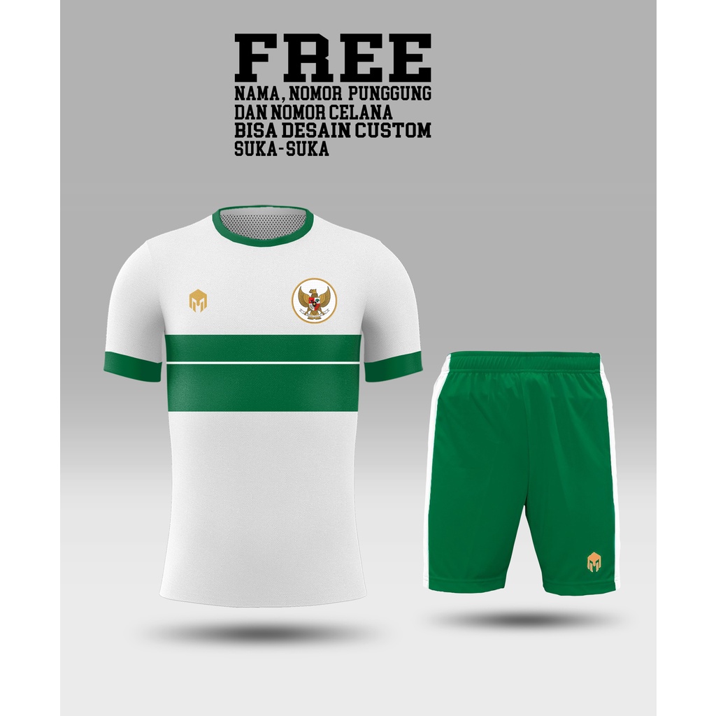 setelan jersey bola timnas Indonesia away