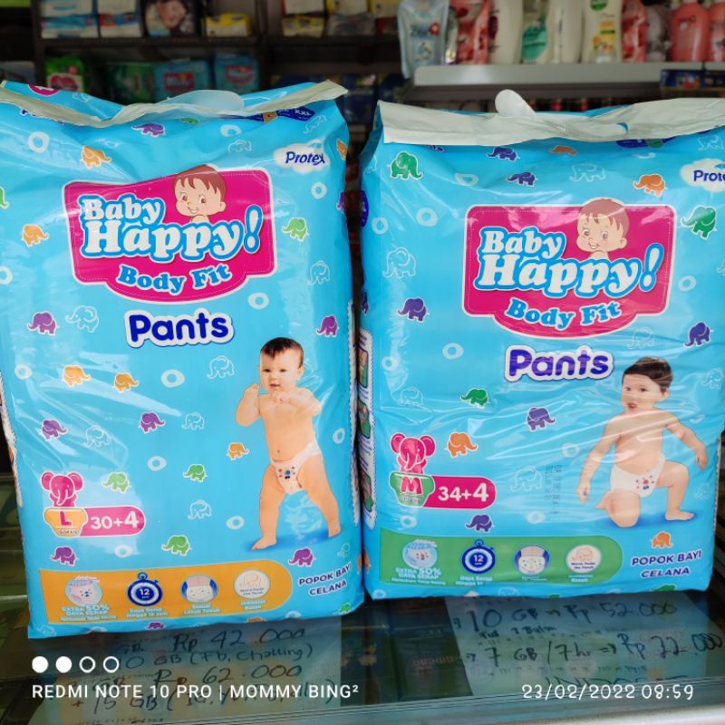 Baby Happy Pants Promo murah M34 L30 XL26 Kemasan Baru Tanpa Bonus