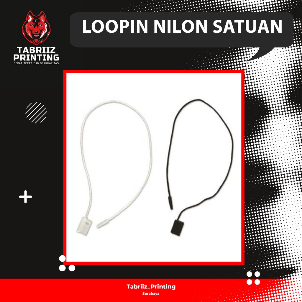 

[TABRIIZ PRINTING] TALI NILON SATUAN/LOOPIN NILON SATUAN/TALI HANGTAG/TALI BAJU