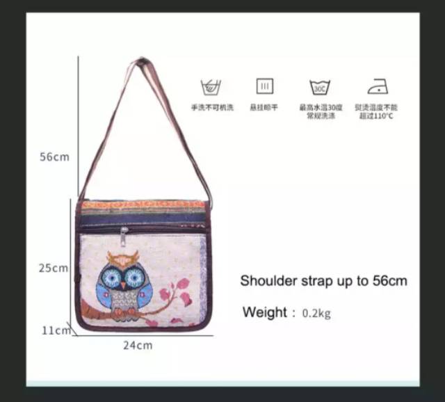 Tas selempang wanita canvas 999#