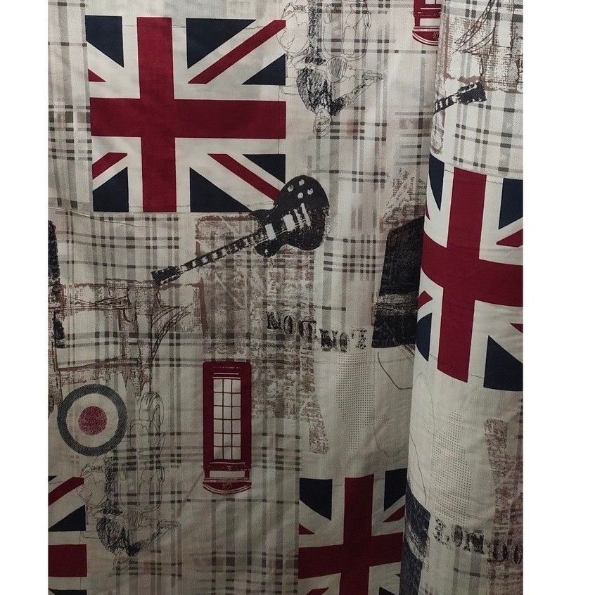 KAINKU - Kain Meteran Katun Lokal CVC &quot;LONDON VINTAGE by Elbhe&quot; (harga 1 meter)