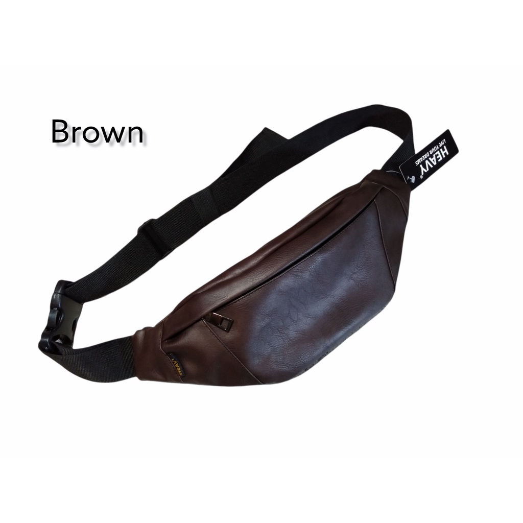 Tas Heavy Waistbag Kulit PU. Leather - Tas Pinggang Heavy