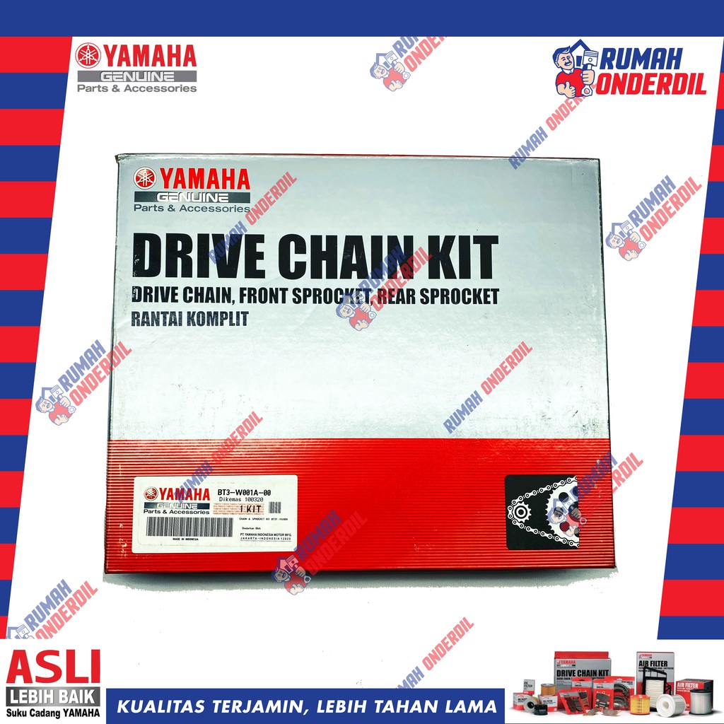 GIR GEAR SET GIR PAKET DRIVE CHAIN KIT ALL NEW VIXION R BT3 ASLI ORIGINAL YAMAHA