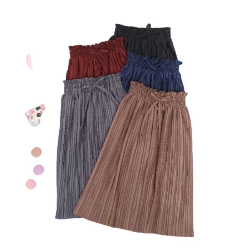 ROK ANAK PLISKET PREMIUM / ROK PLISKET ANAK PEREMPUAN USIA 8-11 TAHUN-1