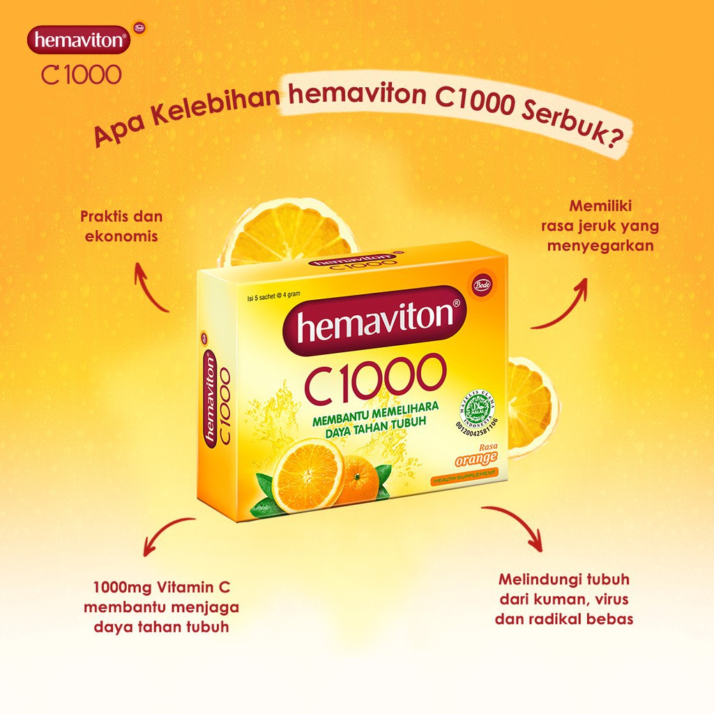 Hemaviton C-1000 Kemasan dus isi 5sachet