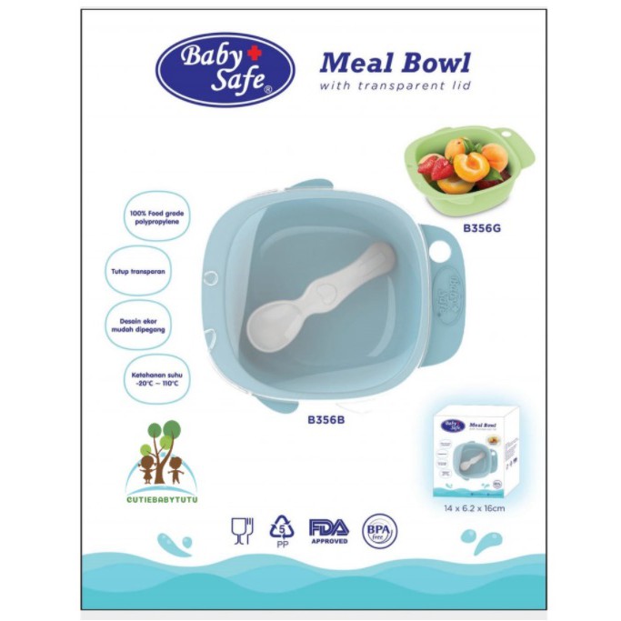 Baby Safe BS352 Grinder / BS354 Suction Bowl / BS356 ada Sendok Tempat Makan Bayi BabySafe CBKS