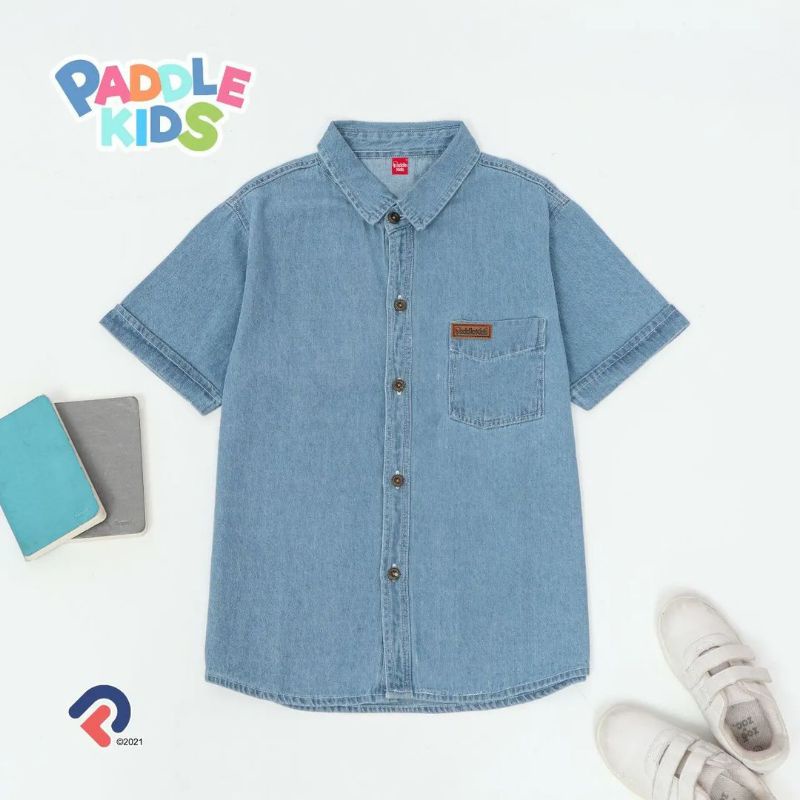 KEMEJA JEANS DENIM PADDLE KIDS (BRP373)