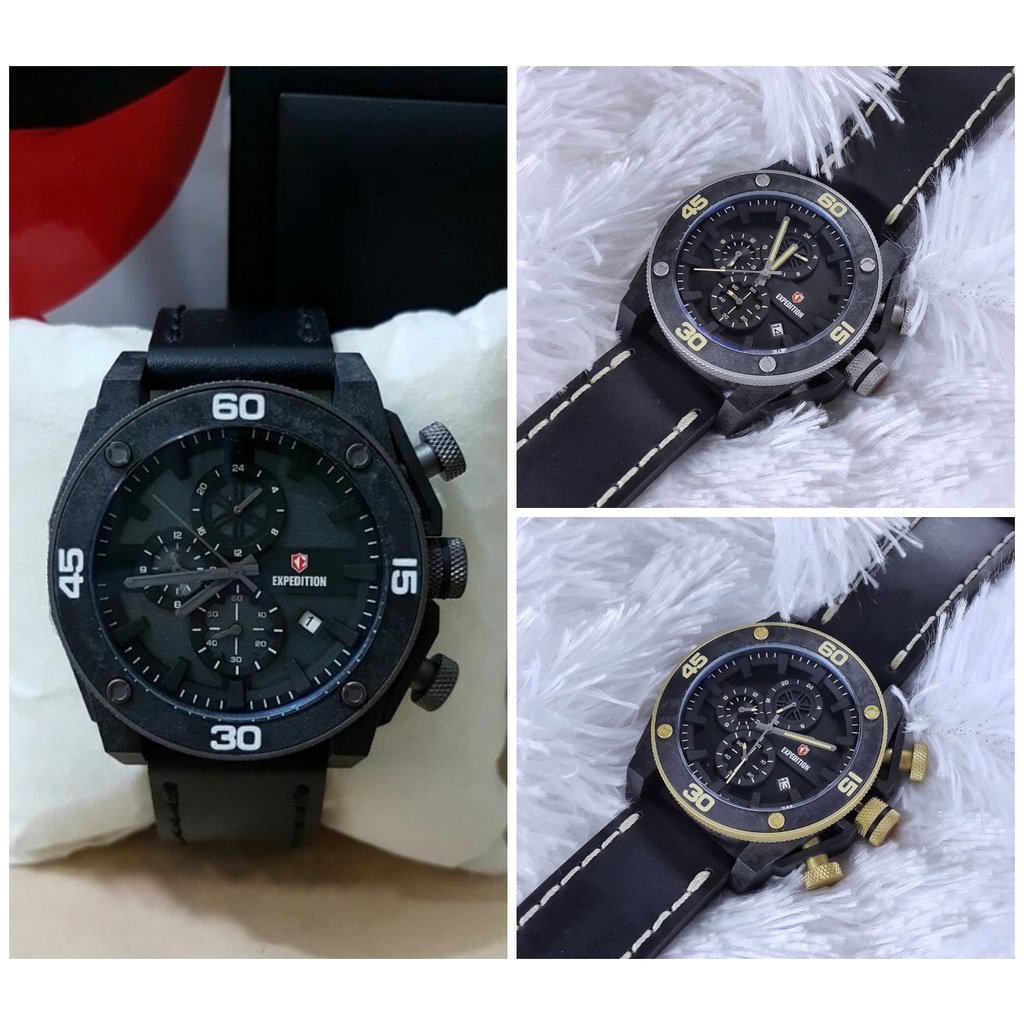 EXPEDITION E 6710 E 6710 SPORT LEATHER STRAP 10 ATM ORIGINAL GARANSI RESMI 1 TAHUN | JAM TANGAN PRIA