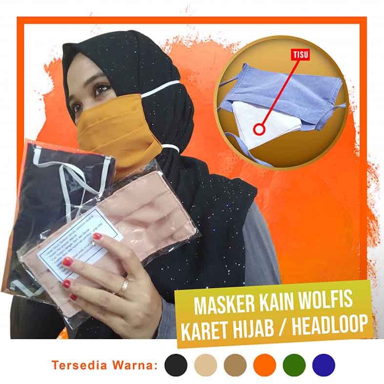 MASKER /MASKER MULUT/ MASKER HIJAB /MASKER  KAIN BAHAN OXVORD DAN WOLFIS