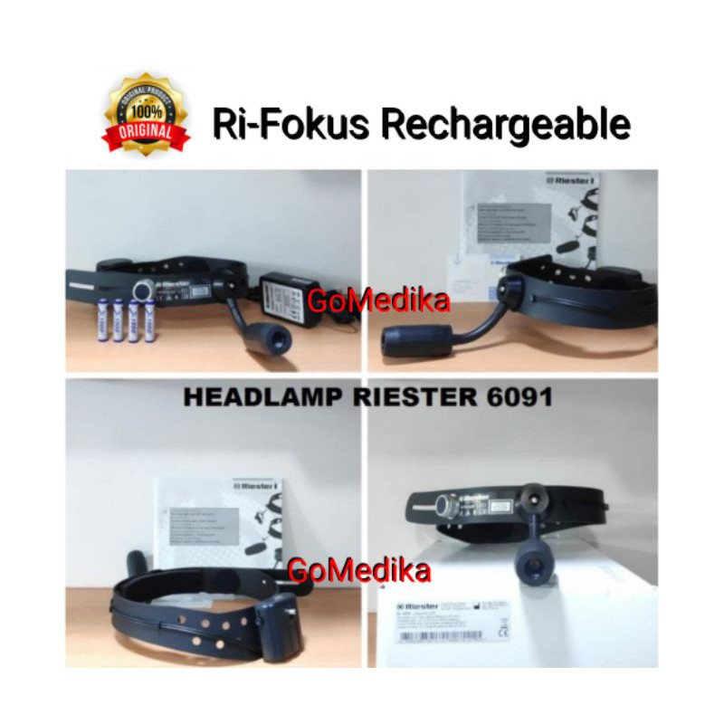 Head Lamp HeadLamp Light Led Ri Fokus Riester 6091 Rechargeable