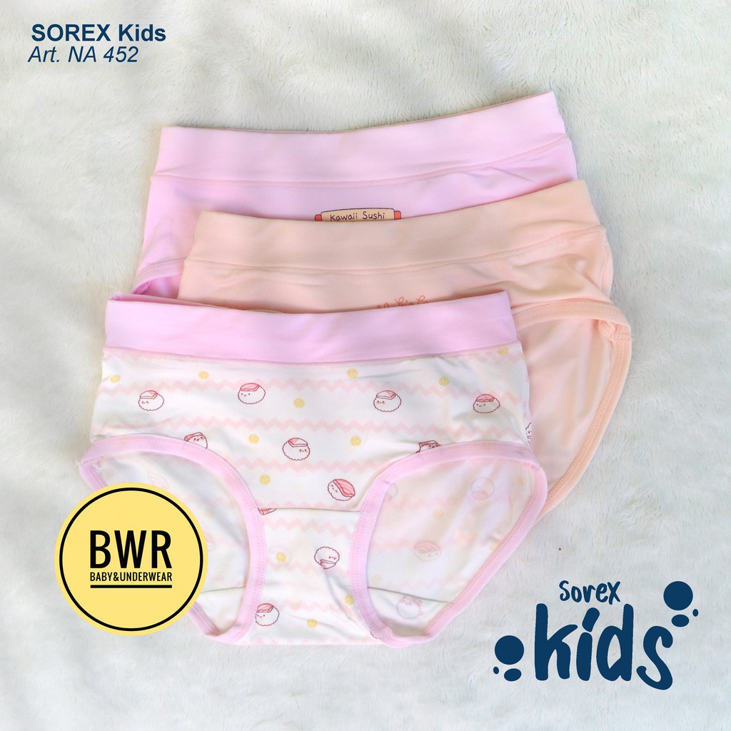 [ 6pc ] CD Sorex Anak NA 452 | Celana Dalam Anak Remaja Perempuan na452 Super Soft - Bwr