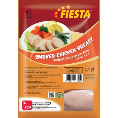 DADA AYAM ASAP FIESTA 250GR SMOKED CHICKEN BREAST HALAL