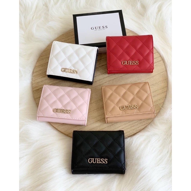 GUESS QUILTED MINI WALLET ORIGINAL / DOMPET LIPAT / DOMPET KECIL / DOMPET WANITA IMPORT