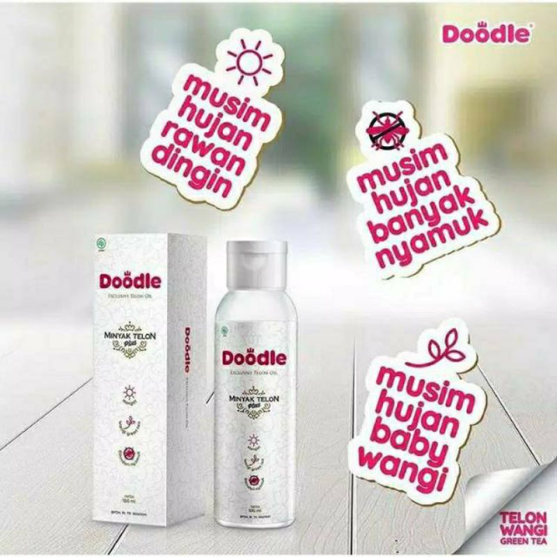 [rumahbayipdg] minyak telon doodle green tea  eksklusif telon oil 100 ml original