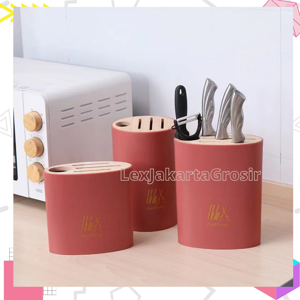 LEXJAKARTA  Rak Pisau Dapur Minimalis / Tempat Peralatan Dapur Penyimpanan Pisau Dan Gunting