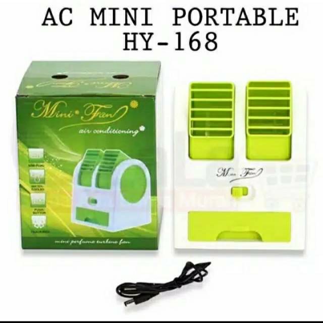 AC Mini Portable HY-168 dua pintu/ AC duduk Mini Double Fan pendingin ruang