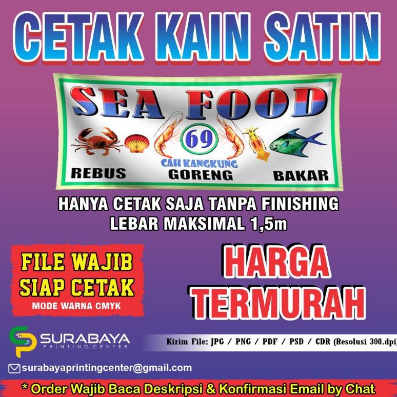 Cetak Spanduk Kain Satin Murah Berkualitas