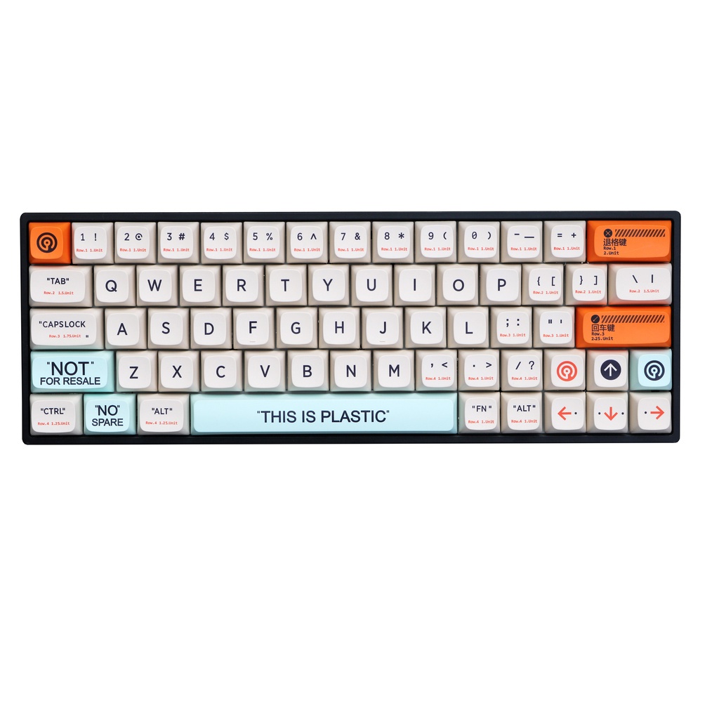 Set 141 Kunci Bahan Plastik PBT Untuk MX Switch Mekanikal Keyboard XDA Profile 68 84 96 980M