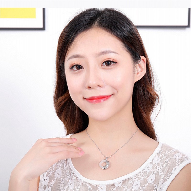 [ 2Pcs/Set Black&amp;White Jade Pendant Necklace Couple Necklaces ] [Lover Gifts Jewelry Accessories ]