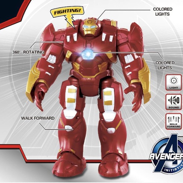 MAINAN ANAK LAKI LAKI  ROBOT HULKBUSTER FUNGSI GERAK LAMPU DAN SUARA