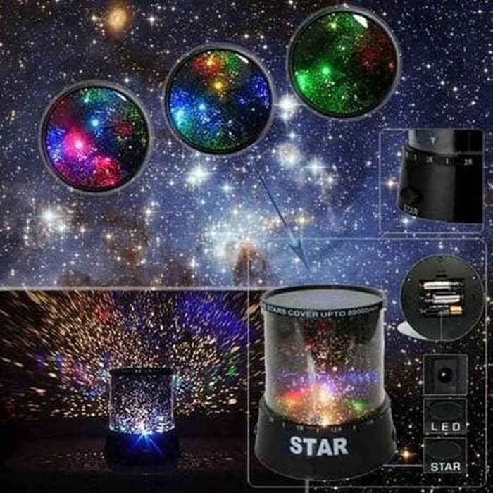 LAMPU TIDUR PROYEKTOR STAR MASTER (BISA BATTRE &amp; BISA USB)