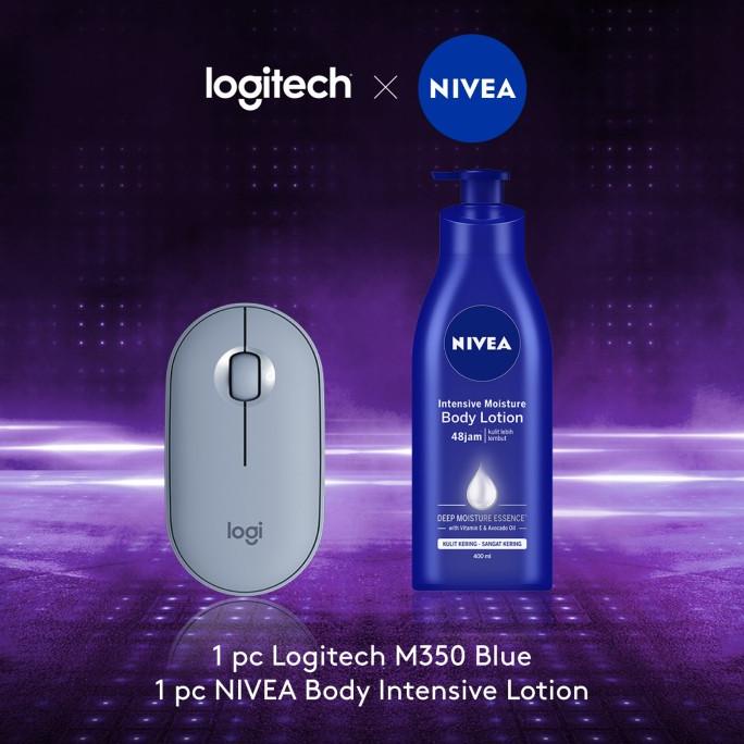 Logitech X NIVEA Exclusive Bundle - M350 Mouse Wireless Blue