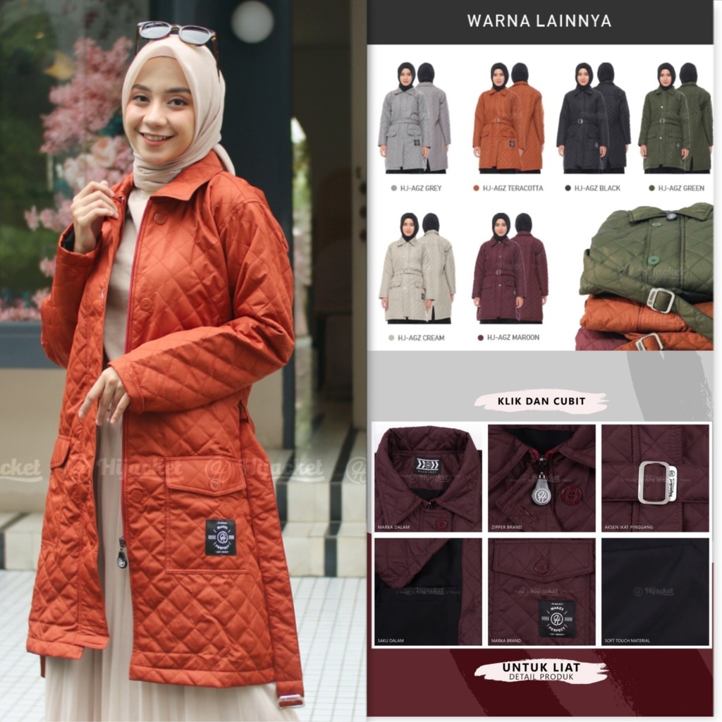 jaket wanita blazer long outerwear parasut HIJACKET® BRAND NEW ORIGINAL