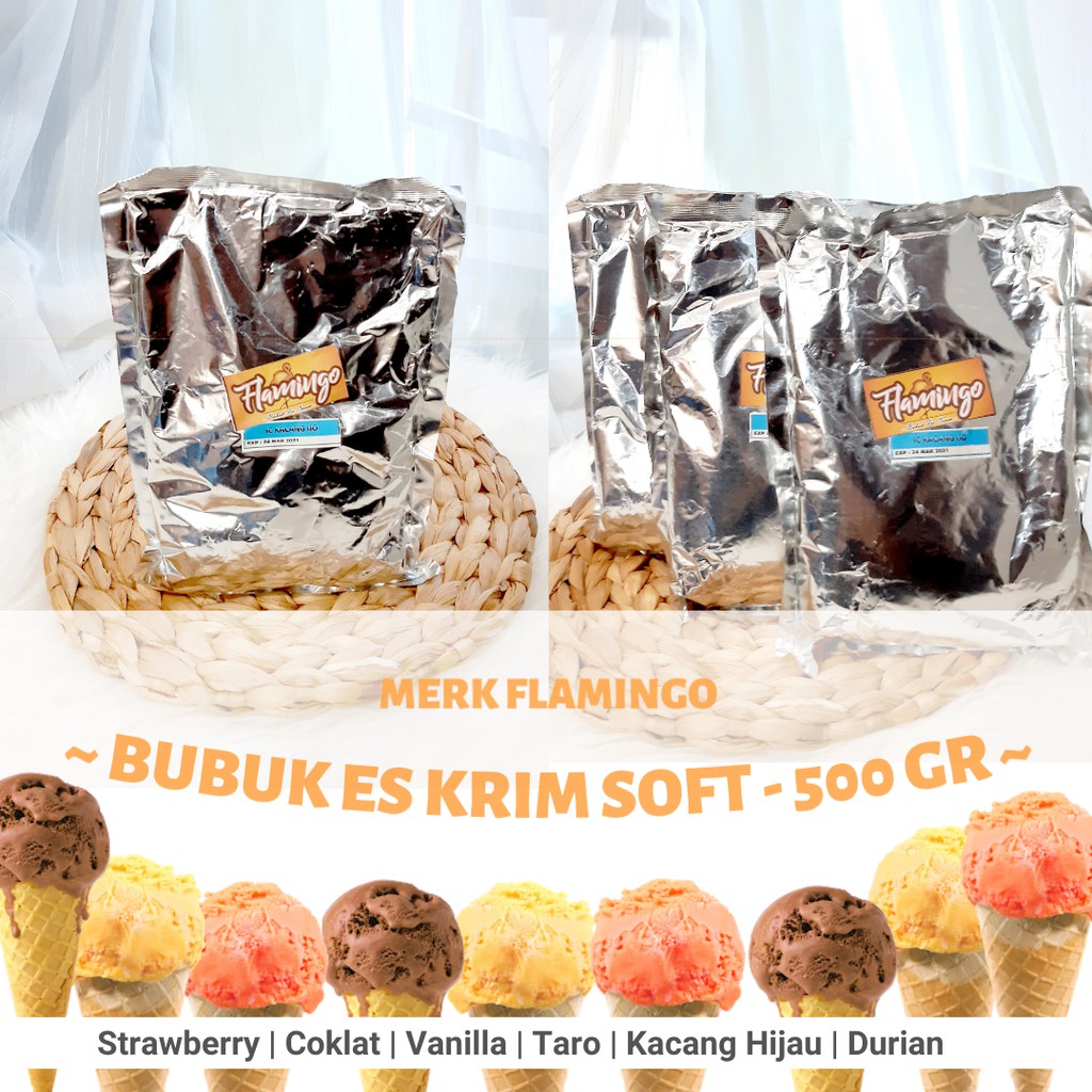 

Eskrim Bubuk 500gr/ Bubuk Ice Cream Flamingo Bubuk Ice Cream