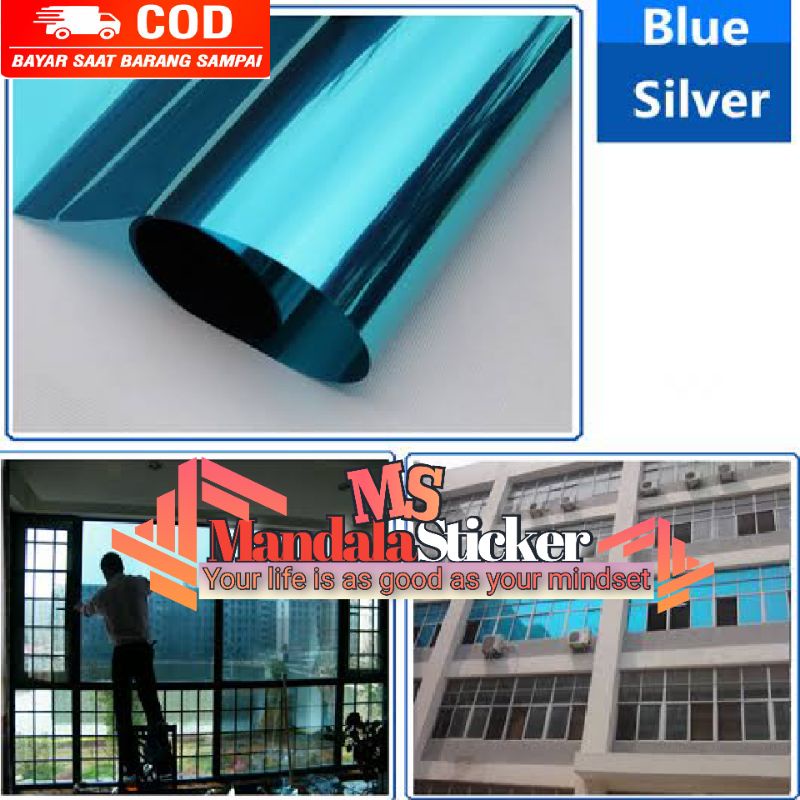KACA FILM ONE WAY BLUE /BIRU PENOLAK PANAS UNTUK KACA/JENDELA