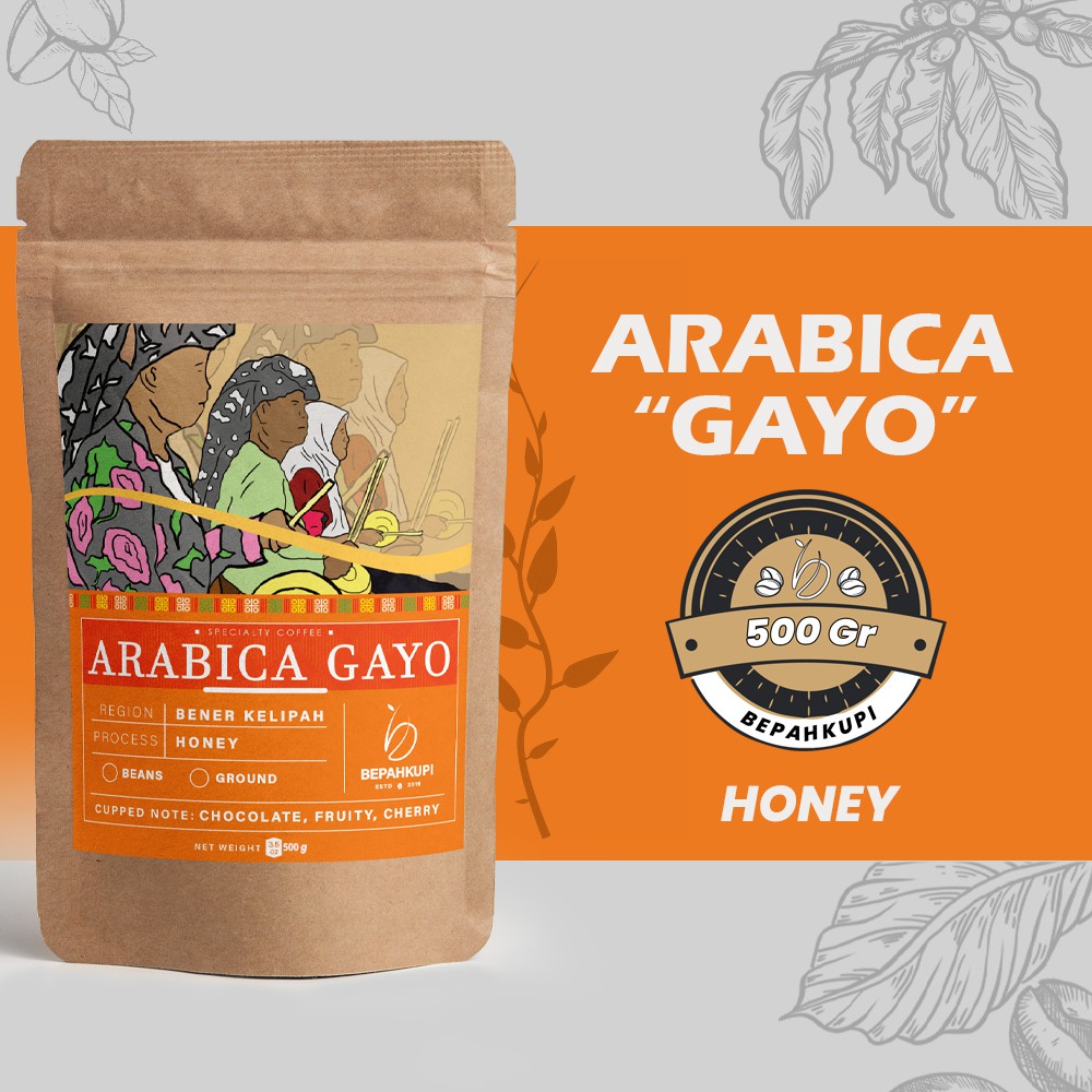 

Kopi Arabika Gayo Honey BEPAHKUPI 500gr/1kg - Honey Arabica Coffee || Biji Sangrai/Bubuk Kopi