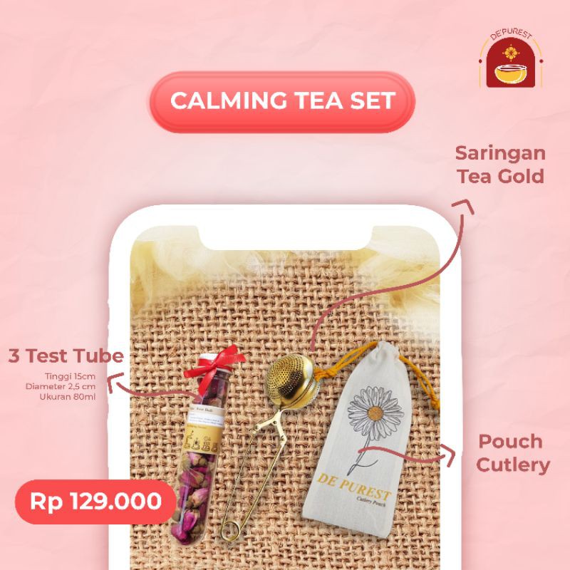 Dried Flower Tea Teh Bunga Kering Souvenir Penikahan Gift Wedding Tube Premium