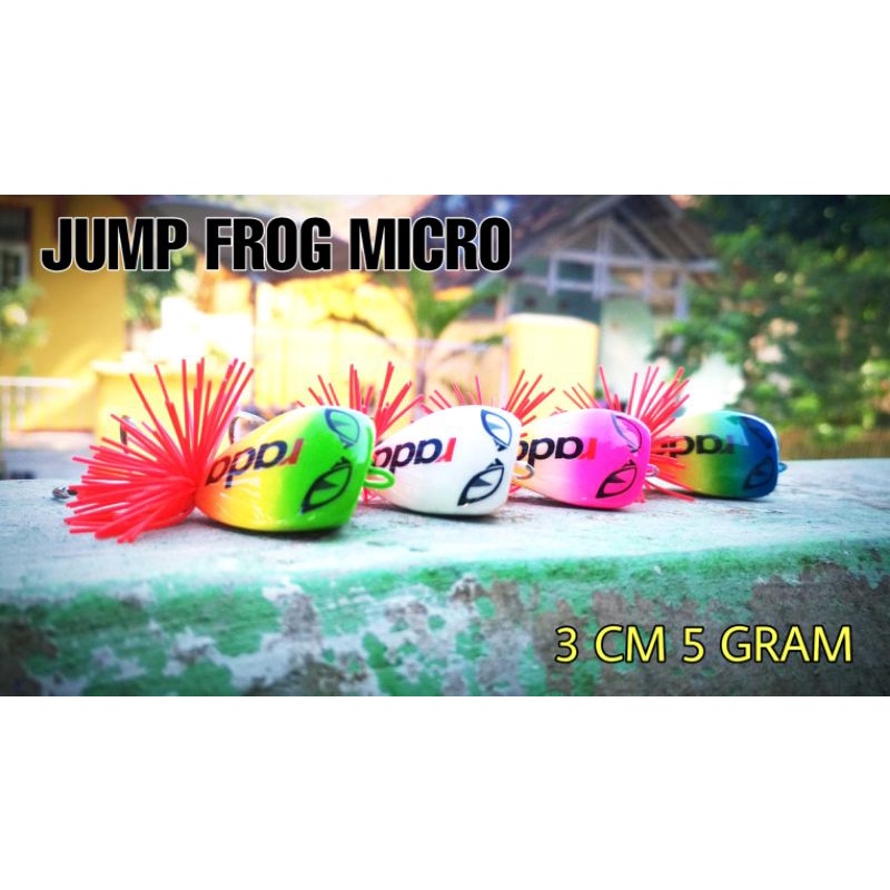 Jump frog mini Umpan Mancing Lure JF micro 3 cm untuk casting gabus