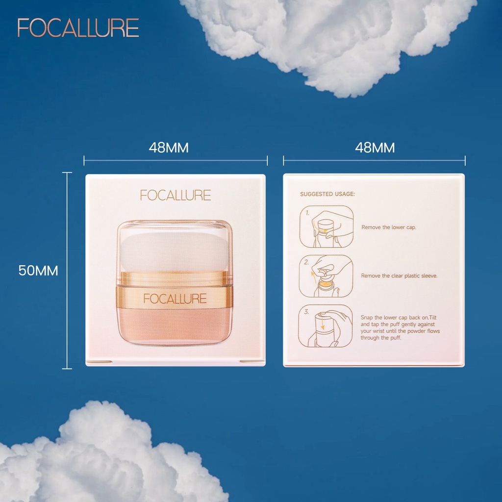 FOCALLURE #AmberGold Focus On Me Blush Powder High Pigmented Natural Matte Oil-control Multiple-use T In 1