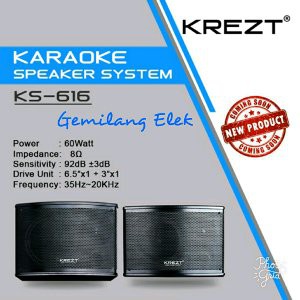 Jual  Speaker Pasif Monitor Karaoke KREZT KS 616  Diskon