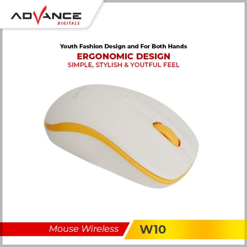 Mouse Wireless W10 Kursor Akurat Cocok untuk PC Laptop Original - Garansi 1 Tahun advance