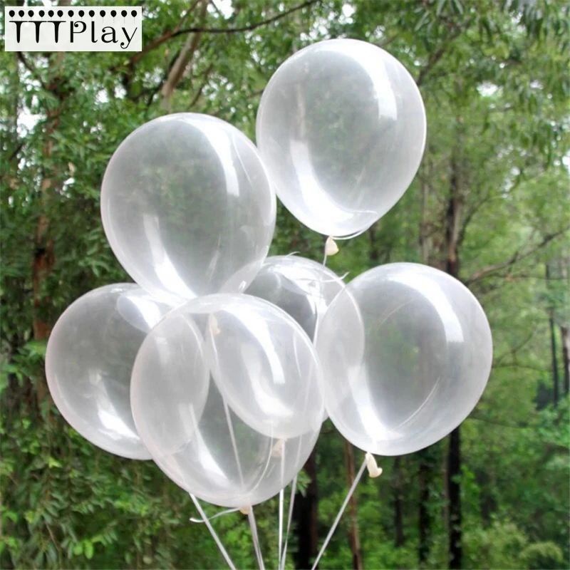 100 pcs Balon Latex Transparan bening