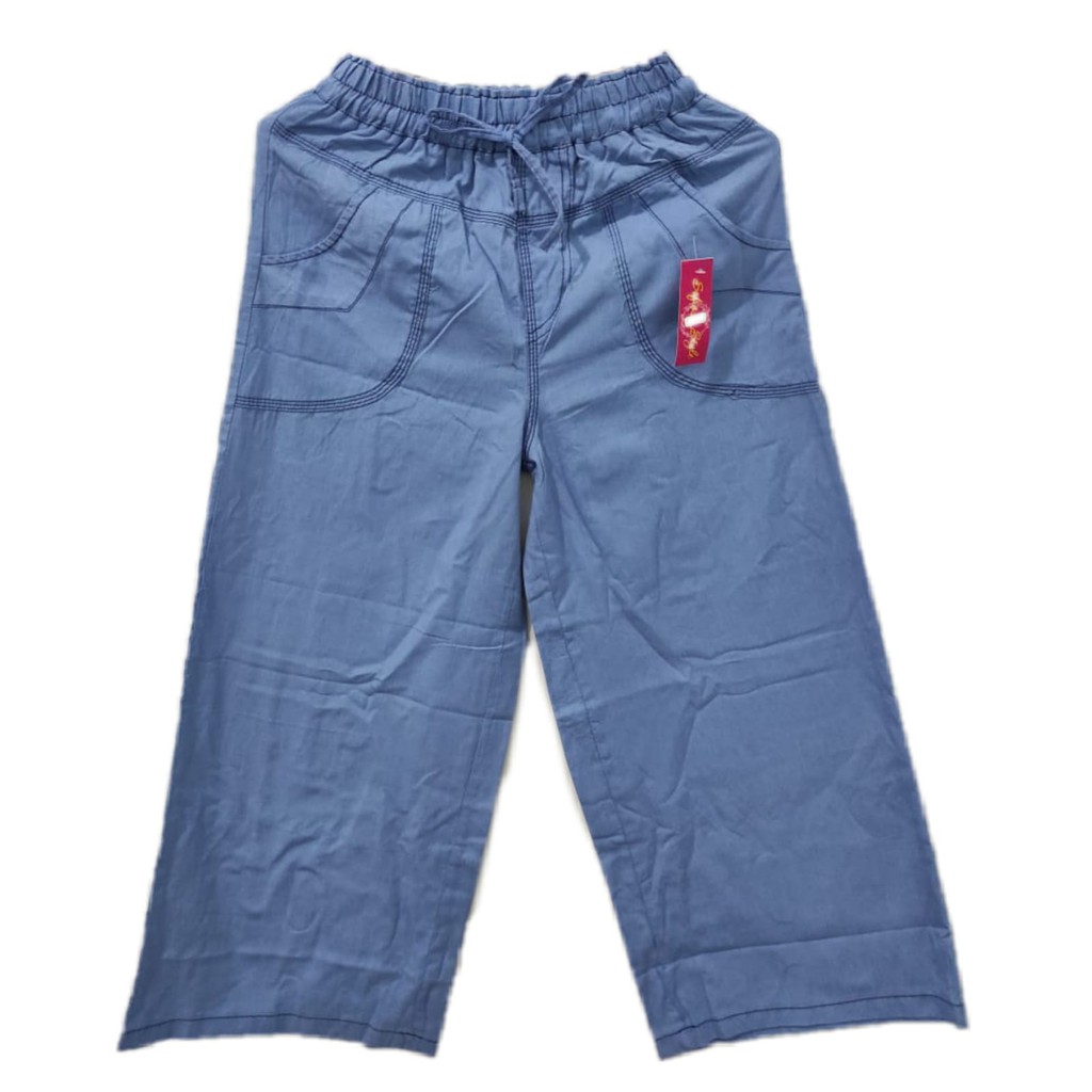 Celana Panjang Kulot Standart Semi Jeans / Celana Kulot Fit To XL / Celana Kulot Wanita-2