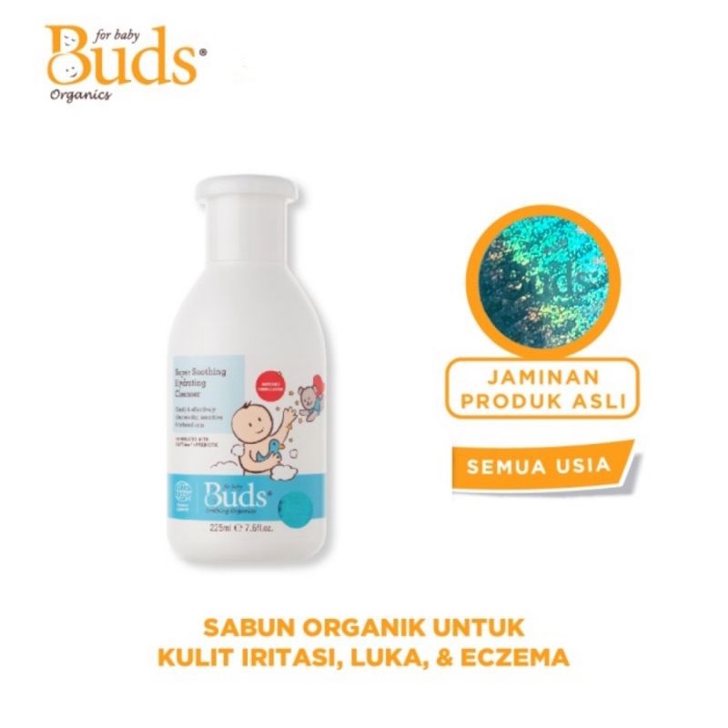 Buds Organics Super Soothing Hydrating Cleanser - Sabun Shampo Bayi Untuk Kulit Sensitif