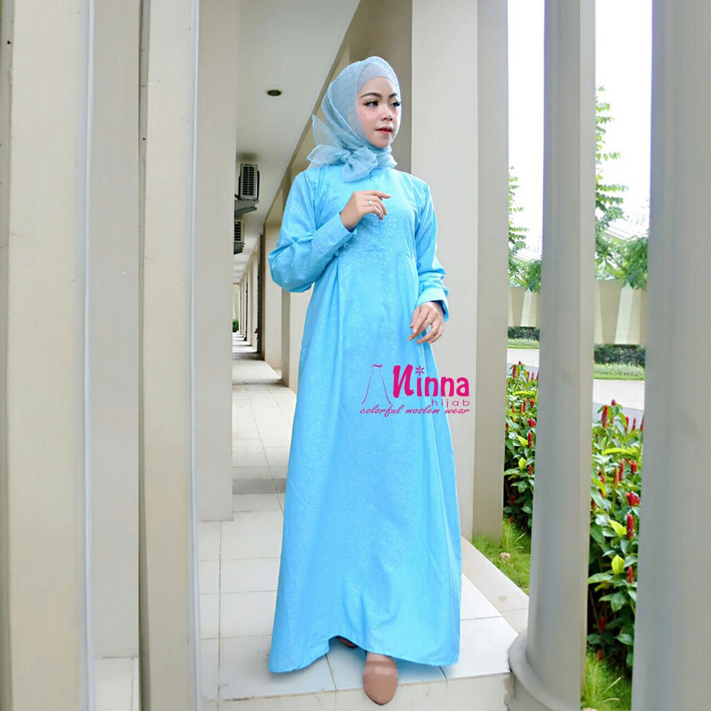 Baju Gamis Warna Biru Muda