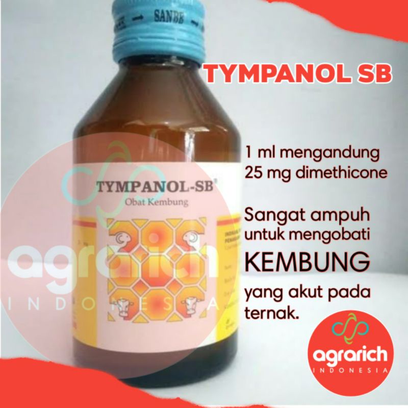 TYMPANOL-SB (Obat Kembung Ternak - Sapi, Kambing, Domba, Kelinci) PT. SANBE FARMA