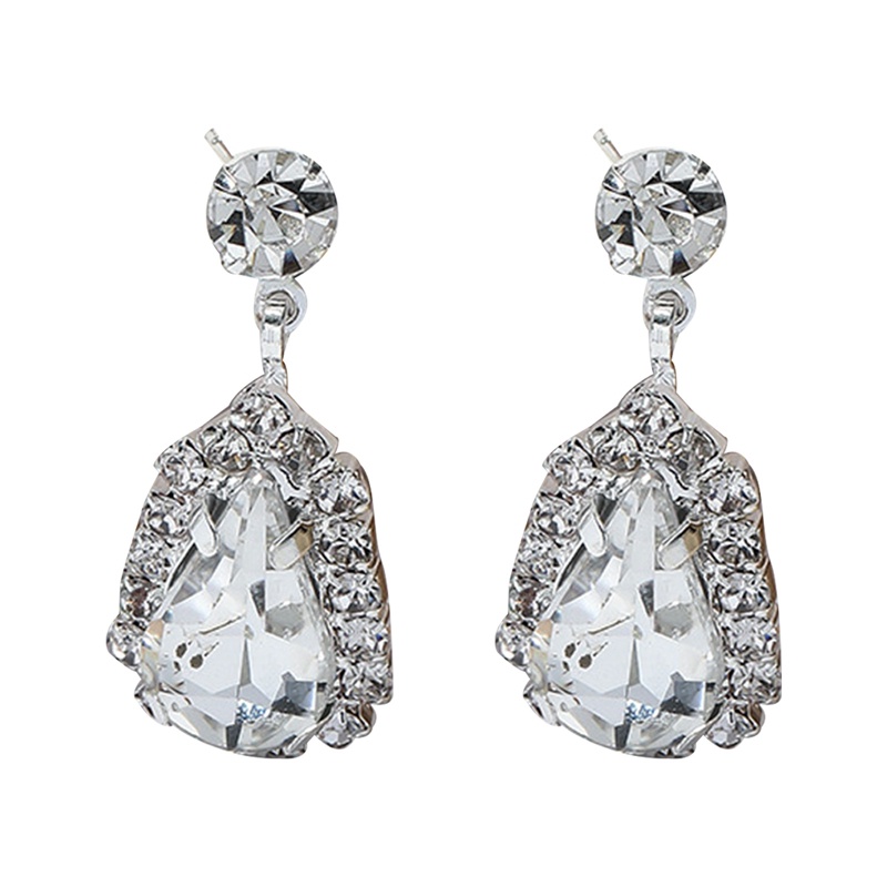 Anting Giwang Gaya Retro Dengan Kristal + Berlian Imitasi + Rumbai Untuk Wanita