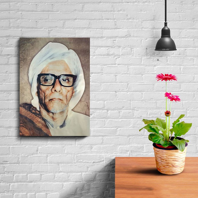 pajangan dinding kayu foto habib sholeh tanggul berkualitas