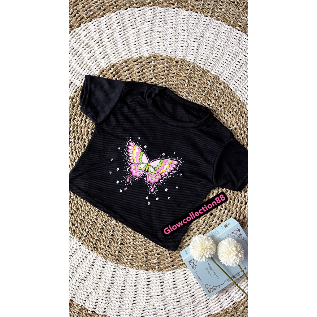 Crop Tee BigButterfly RIB (LD 88, P 40)