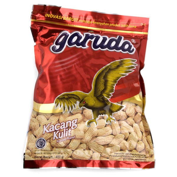 

GARUDA Kacang Kulit Panggang 375g - Roasted Peanuts Kemasan Besar