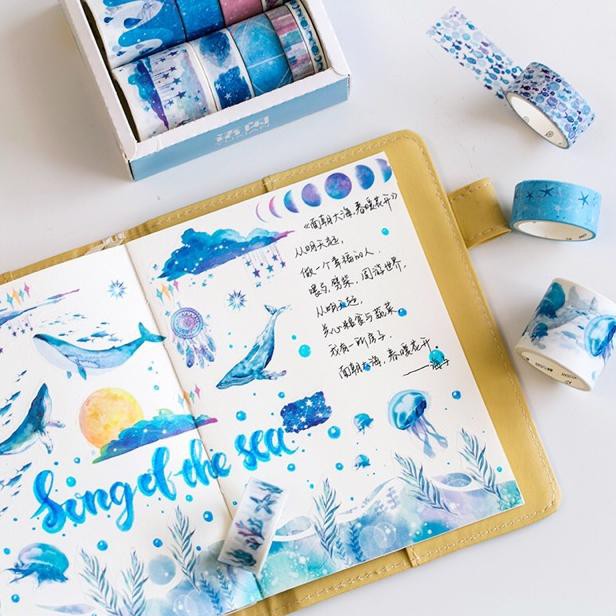 

Yj2Code [little_o.id] 10 in 1 Kimono Washi Tape Set / Masking Tape / Selotip Warna(terupdate)Y7R5