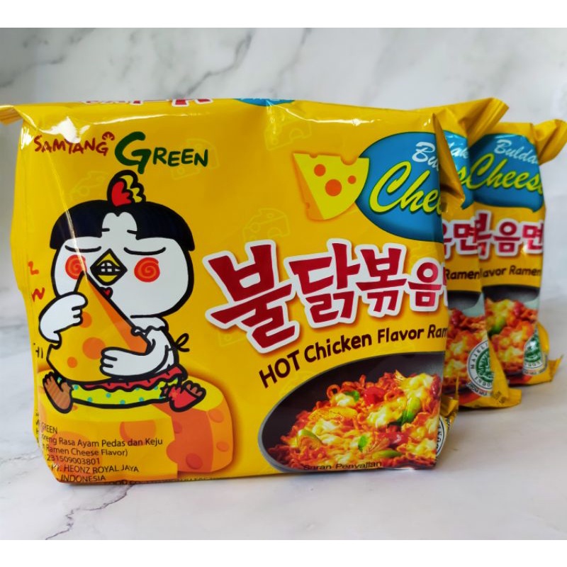 Samyang Cheese 140g Samyang Buldak Cheese140 gr Samyang Green Hot Chicken