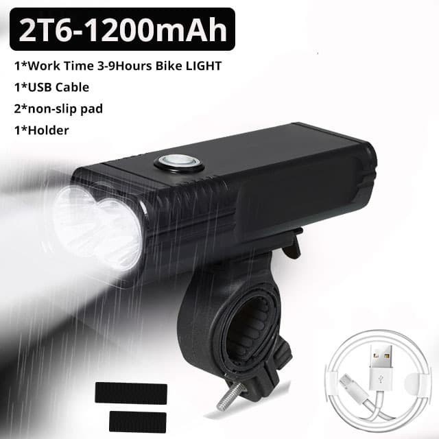 TRLIFE Lampu Sepeda Rechargeable 1200mAh LED XM-L T6 20000 Lumens - NX