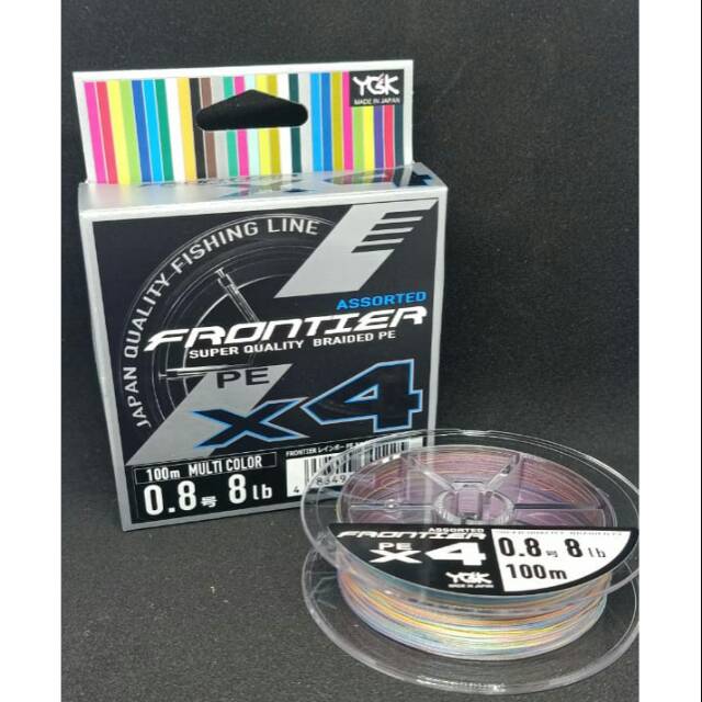 Senar PE ygk frontier X4 0.8 multi warna